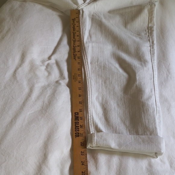 Jen7 Women's White Straight Crop & Roll Jeans, Size 10 - Picture 8 of 10